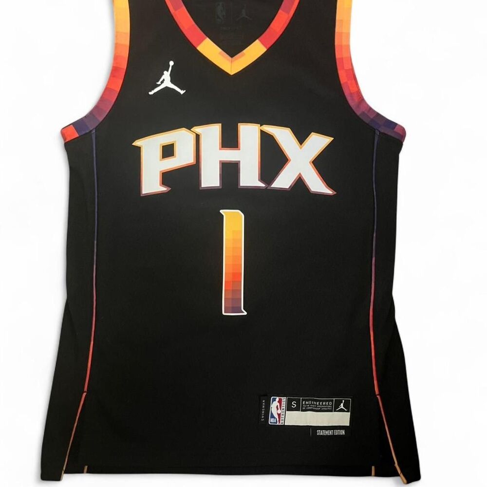 Phoenix Suns NIKE Devin Booker Youth Small Statement Edition Black Jersey
